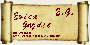 Evica Gazdić vizit kartica